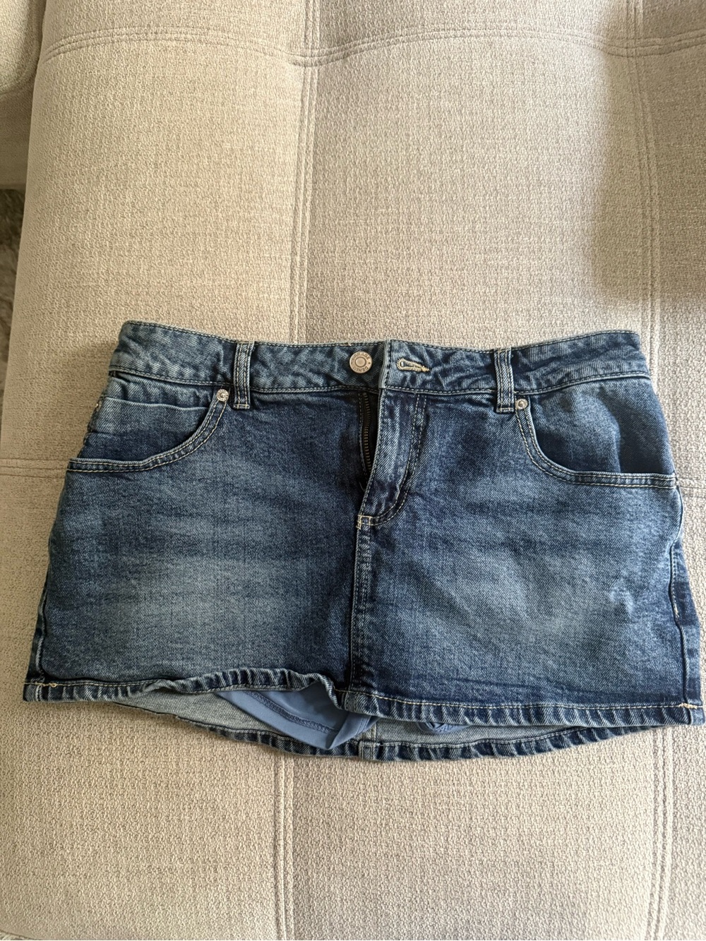 Garage Blue Denim Mini Skirt